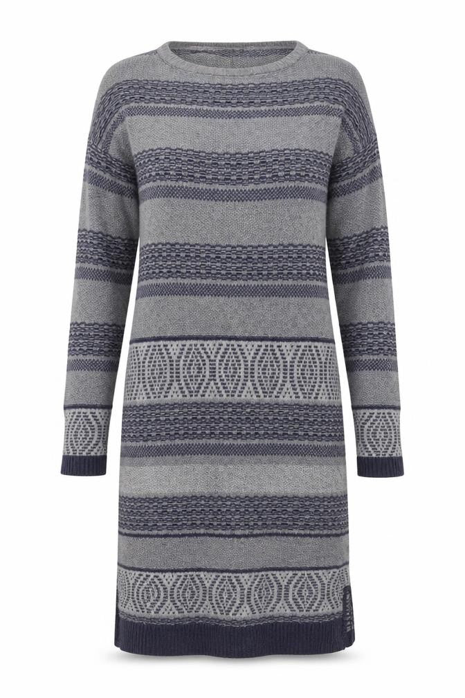 Mistral Women Grey Knitted Jumper Dress Size 12 Winter Casual