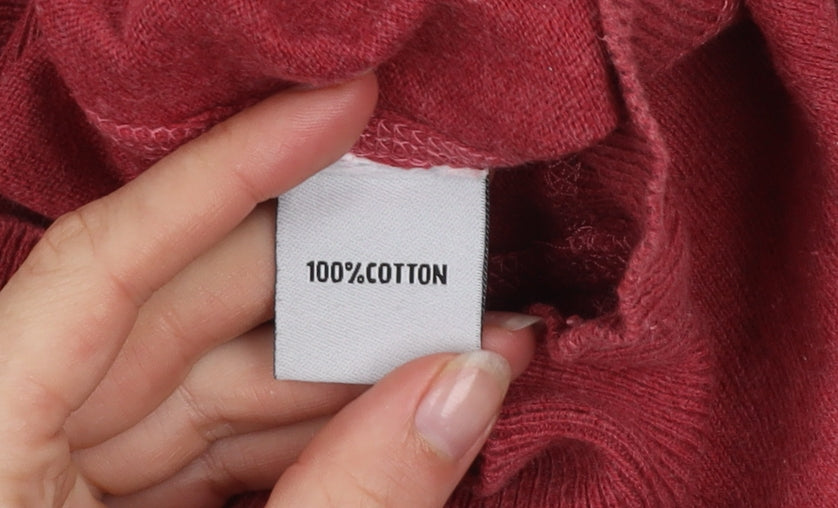 Superdry Men's Red Cotton Crew Neck Jumper Size S