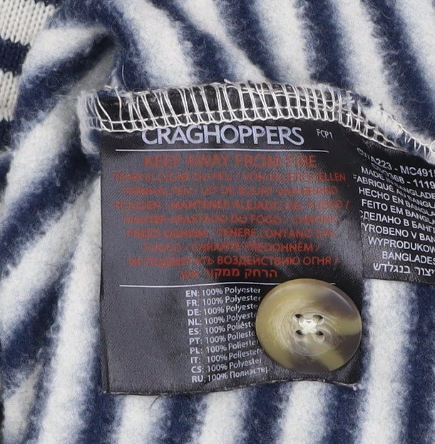 Craghoppers Women's Navy Stripe Crew Neck Jumper UK 12 Long Sleeve