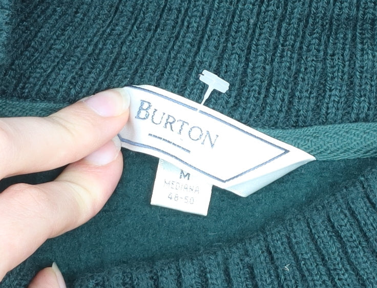 Burton Men’s Green Pullover Fleece Sweatshirt Size M Regular Fit