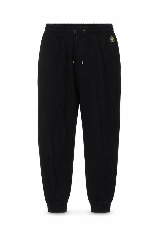 River Island Men's Black Jogger Sweatpants L Cotton Tapered Fit