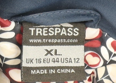 Trespass Womens Blue Quilted Mid-Length Jacket Size XL UK 16