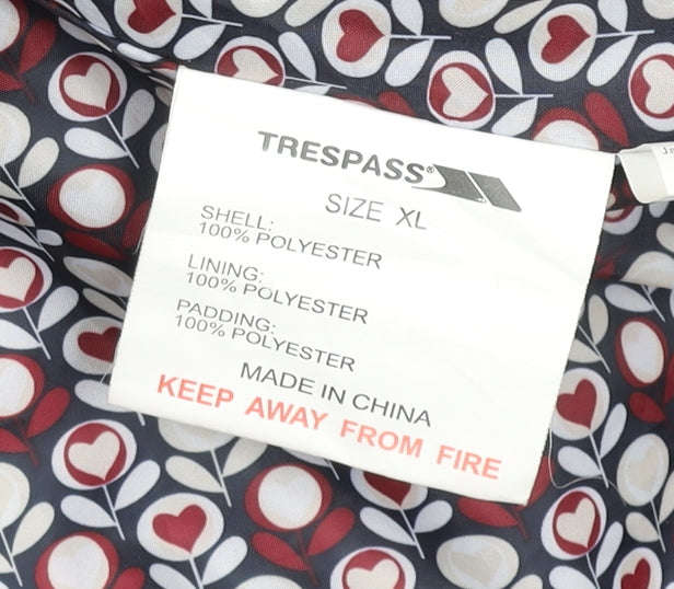 Trespass Womens Blue Quilted Mid-Length Jacket Size XL UK 16