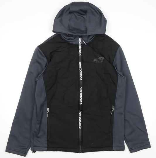 New Balance Men's Black M Softshell Hooded Jacket Outdoor Sports