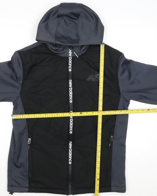 New Balance Men's Black M Softshell Hooded Jacket Outdoor Sports