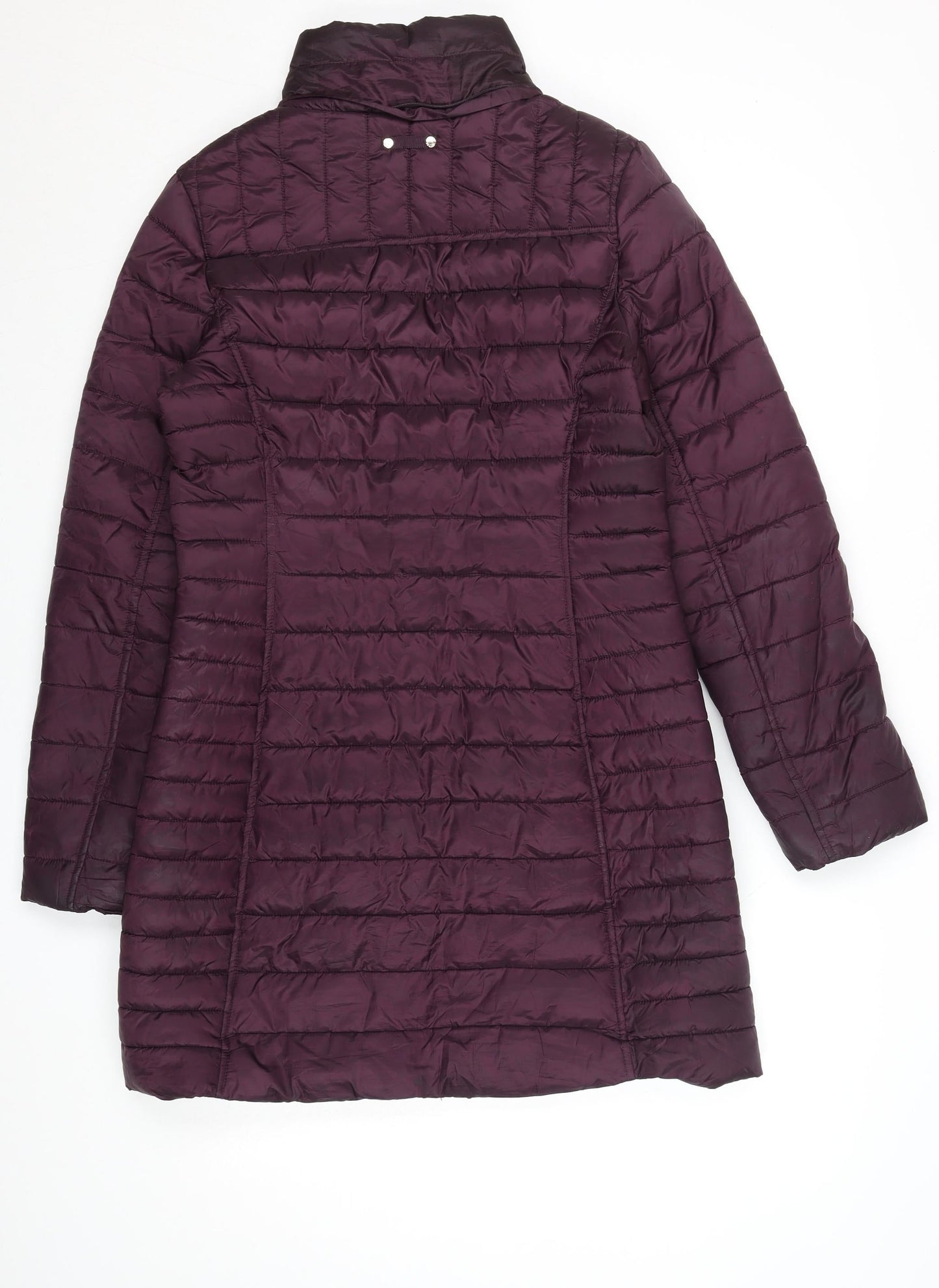 Joules Women’s Purple Quilted Puffer Coat Size 12 Lightweight Zip Jacket