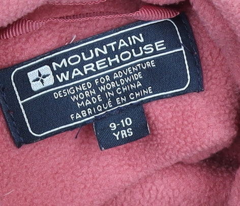 Mountain Warehouse Girls Pink Fleece Full Zip Jacket 9-10 Years