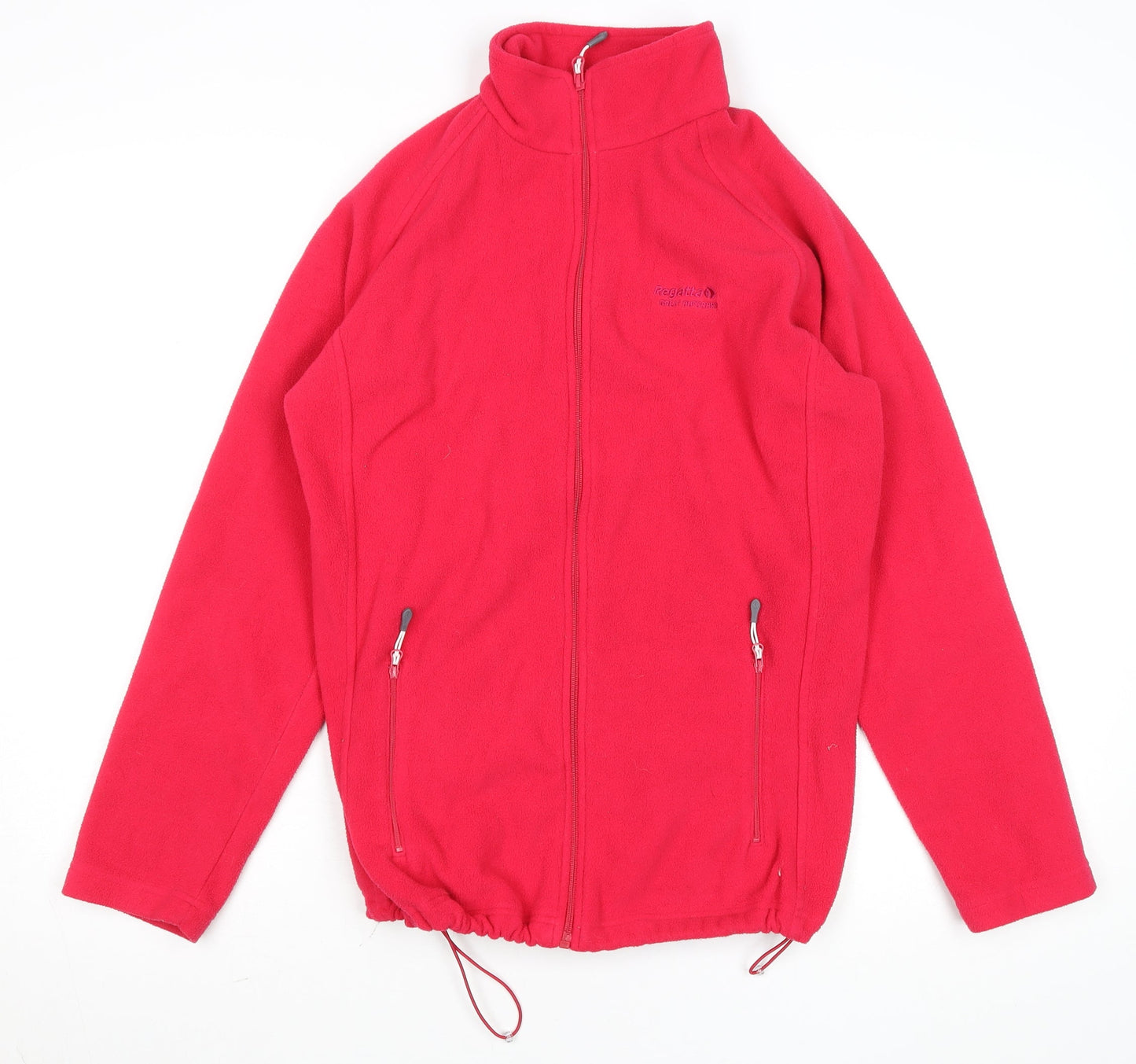 Regatta Womens Red Fleece Full Zip Mid-Length Outdoor Jacket Size 10