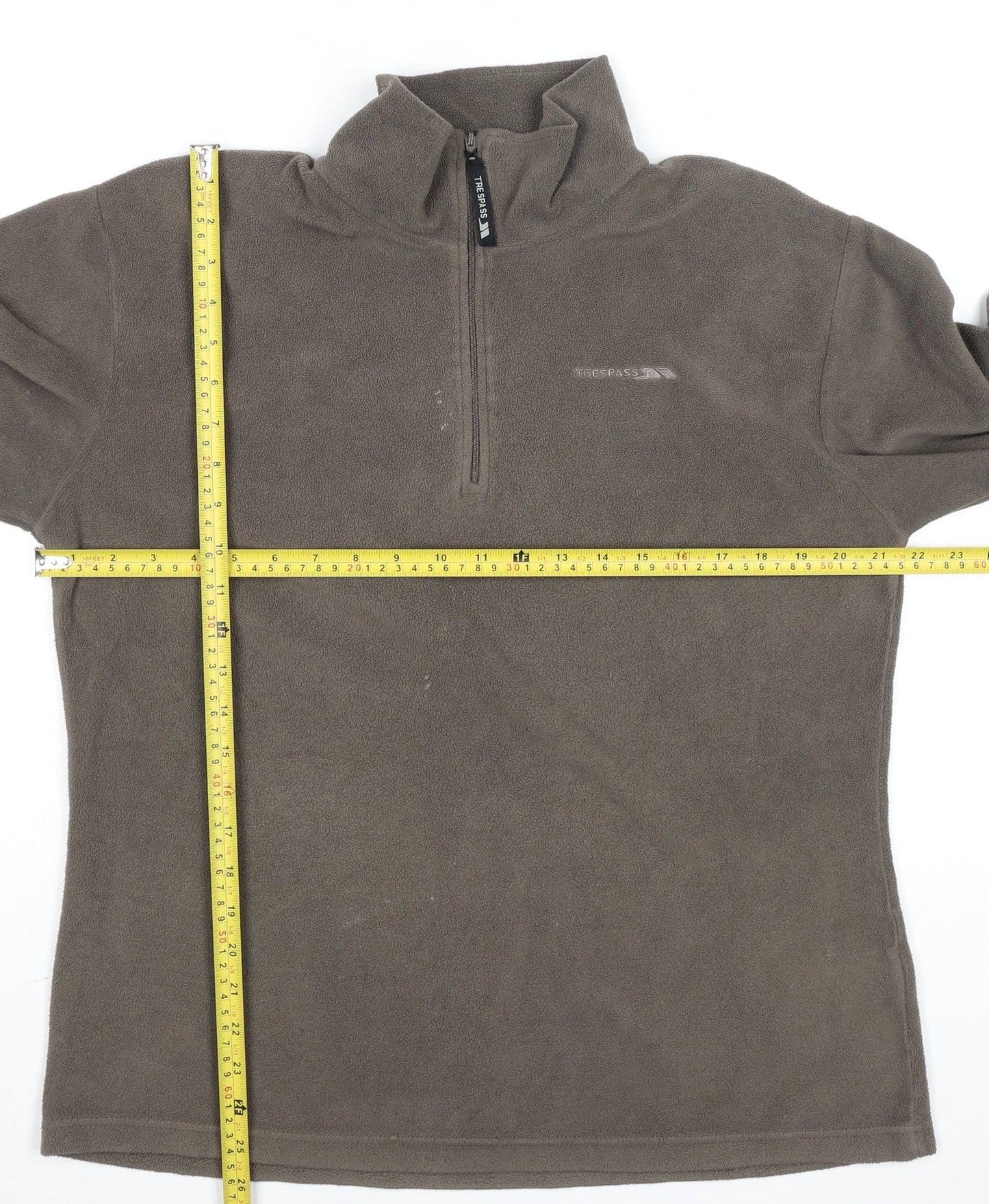 Trespass Men's Brown Fleece 1/2 Zip Pullover Sweatshirt XL