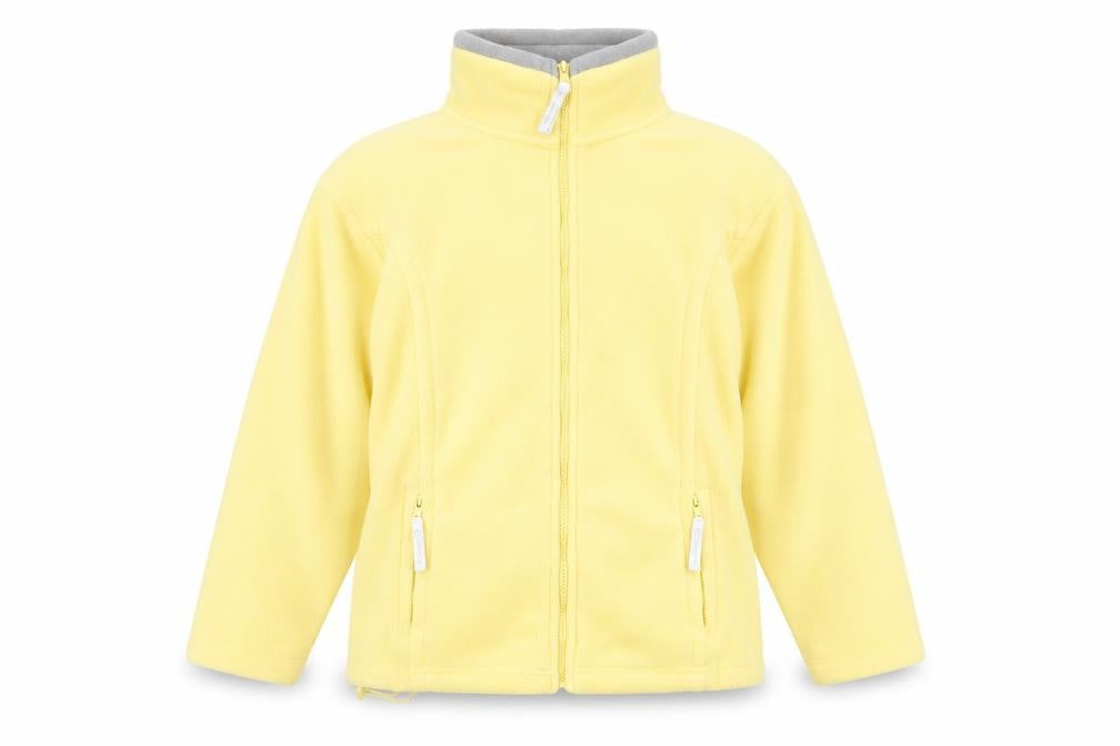 DC Casuals Men's Yellow Fleece Full Zip Jacket Size S Regular Fit
