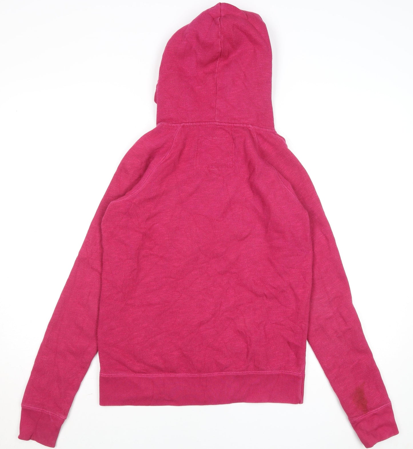 Jack Wills Womens Pink Full Zip Hoodie UK 10 Cotton Blend