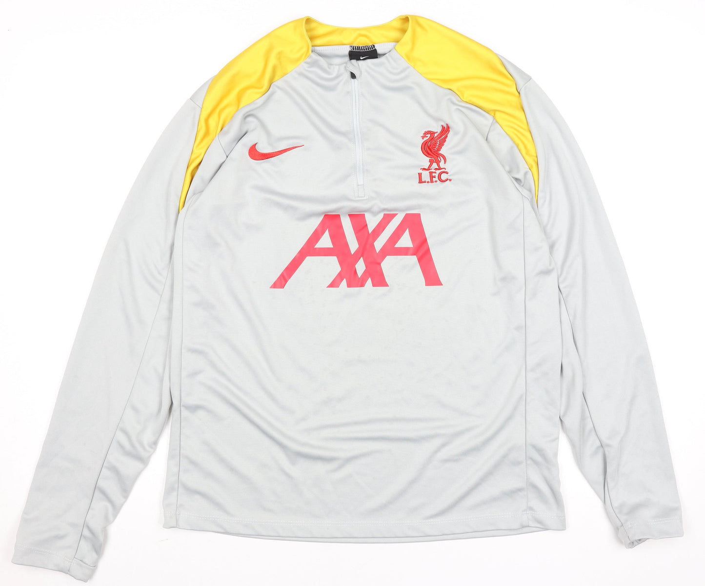Nike Men's Grey Liverpool LFC Dri-FIT 1/4 Zip Football Training Top S