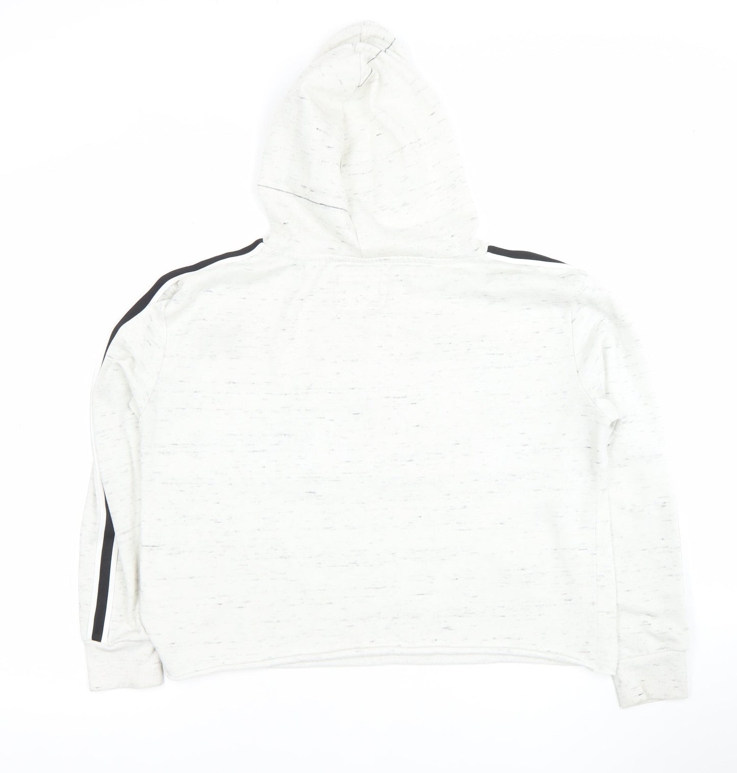 Hollis Women White Pullover Hoodie LOVE Graphic Size M