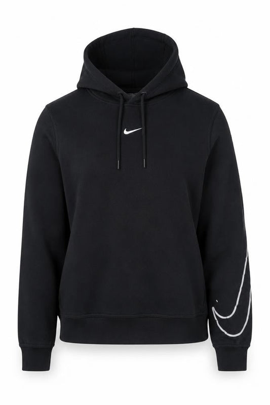 Womens UK S Regular Nike Black Pullover Hoodie