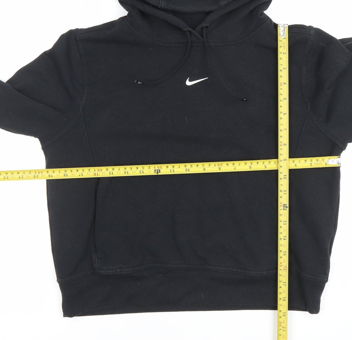 Nike Womens Black Small Pullover Hoodie with Reflective Logo