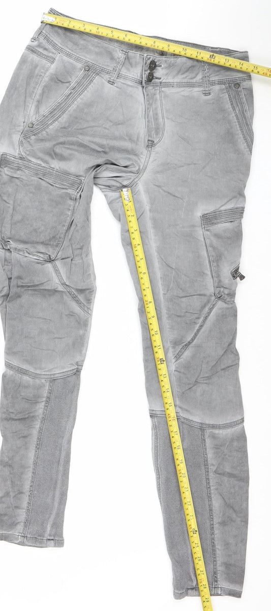 Sassy Womens Grey Size 12 Tapered Jeans Mid Rise Stretch Denim