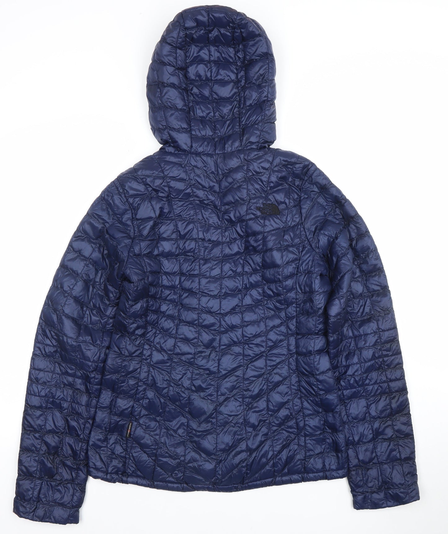 The North Face Women's Blue Hooded Quilted Puffer Jacket Size M