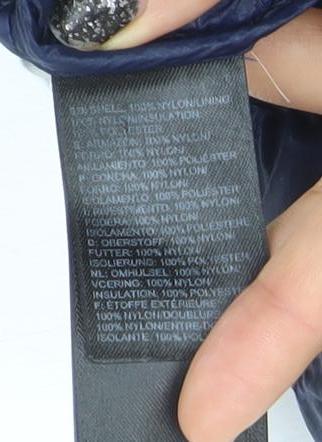 The North Face Women's Blue Hooded Quilted Puffer Jacket Size M