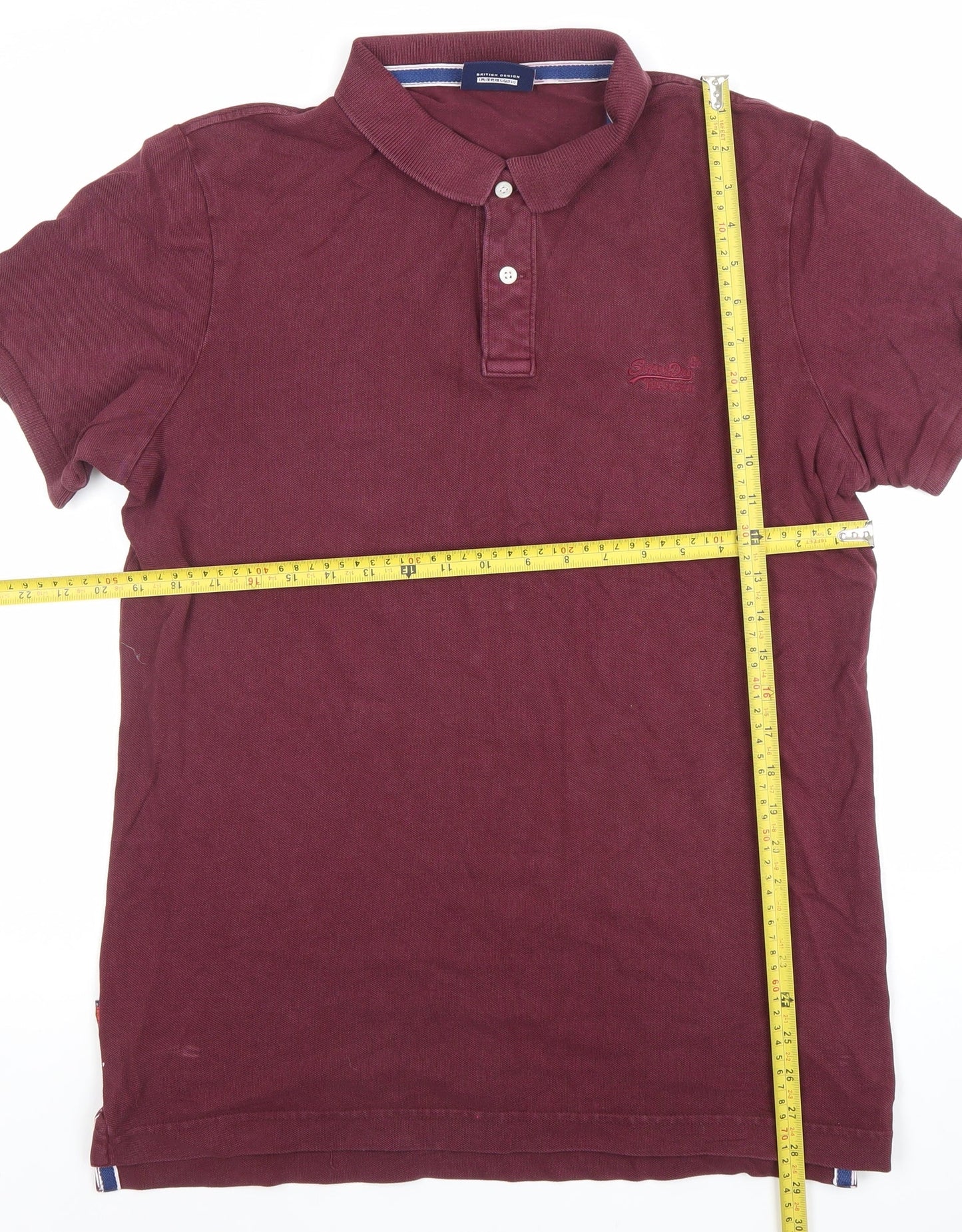 Superdry Men's Red XL Polo Shirt Premium Cotton Short Sleeve