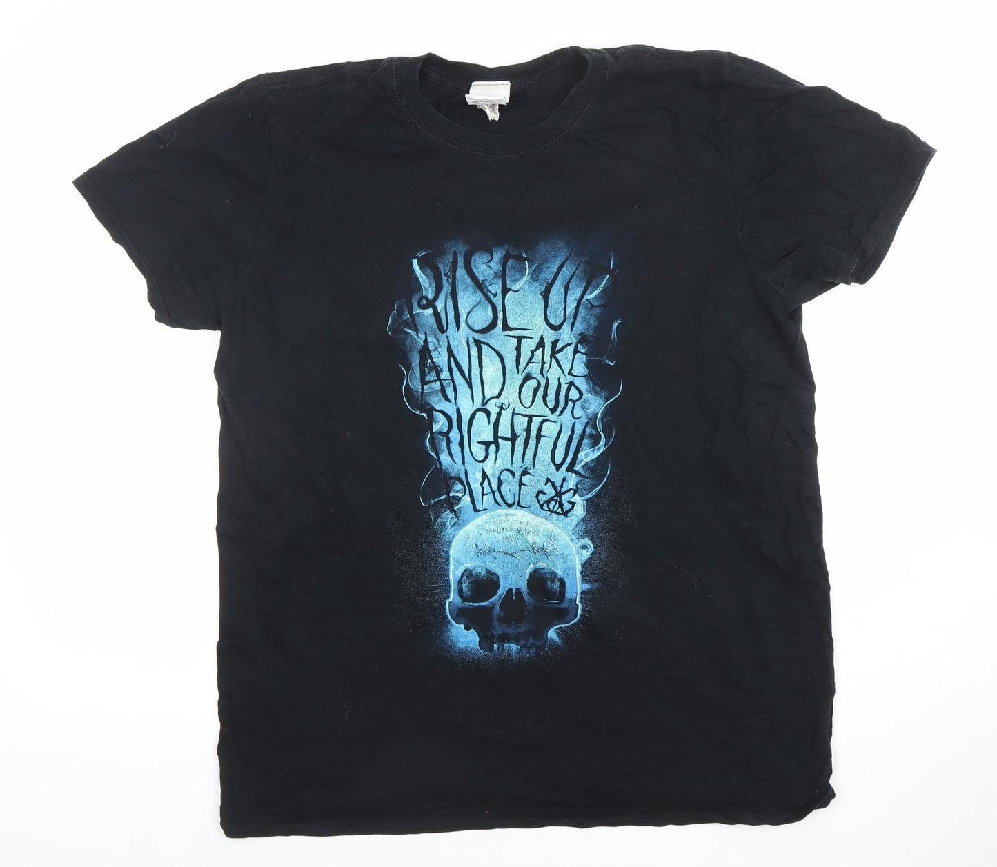 Harry Potter Men’s Black Medium Graphic Skull T-Shirt Cotton