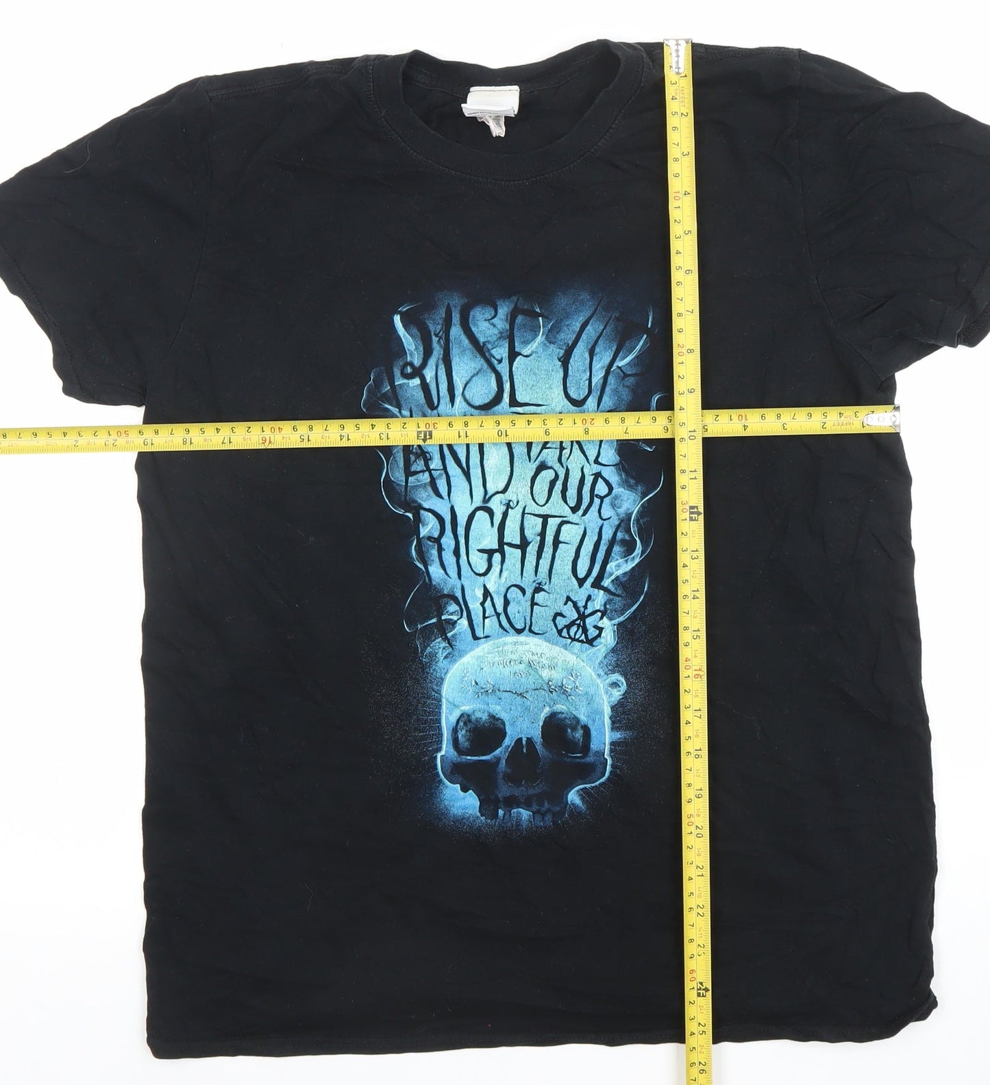 Harry Potter Men’s Black Medium Graphic Skull T-Shirt Cotton