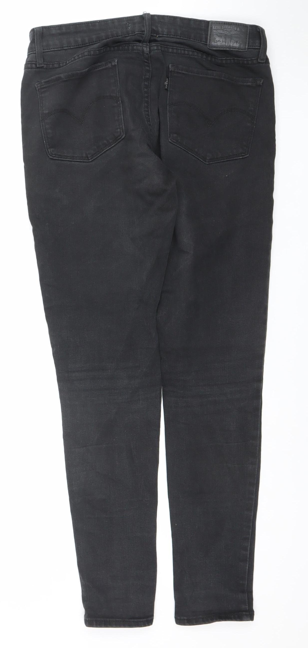 Levi's Women's Black 711 Skinny Jeans Size 29 Mid Rise Stretch Denim