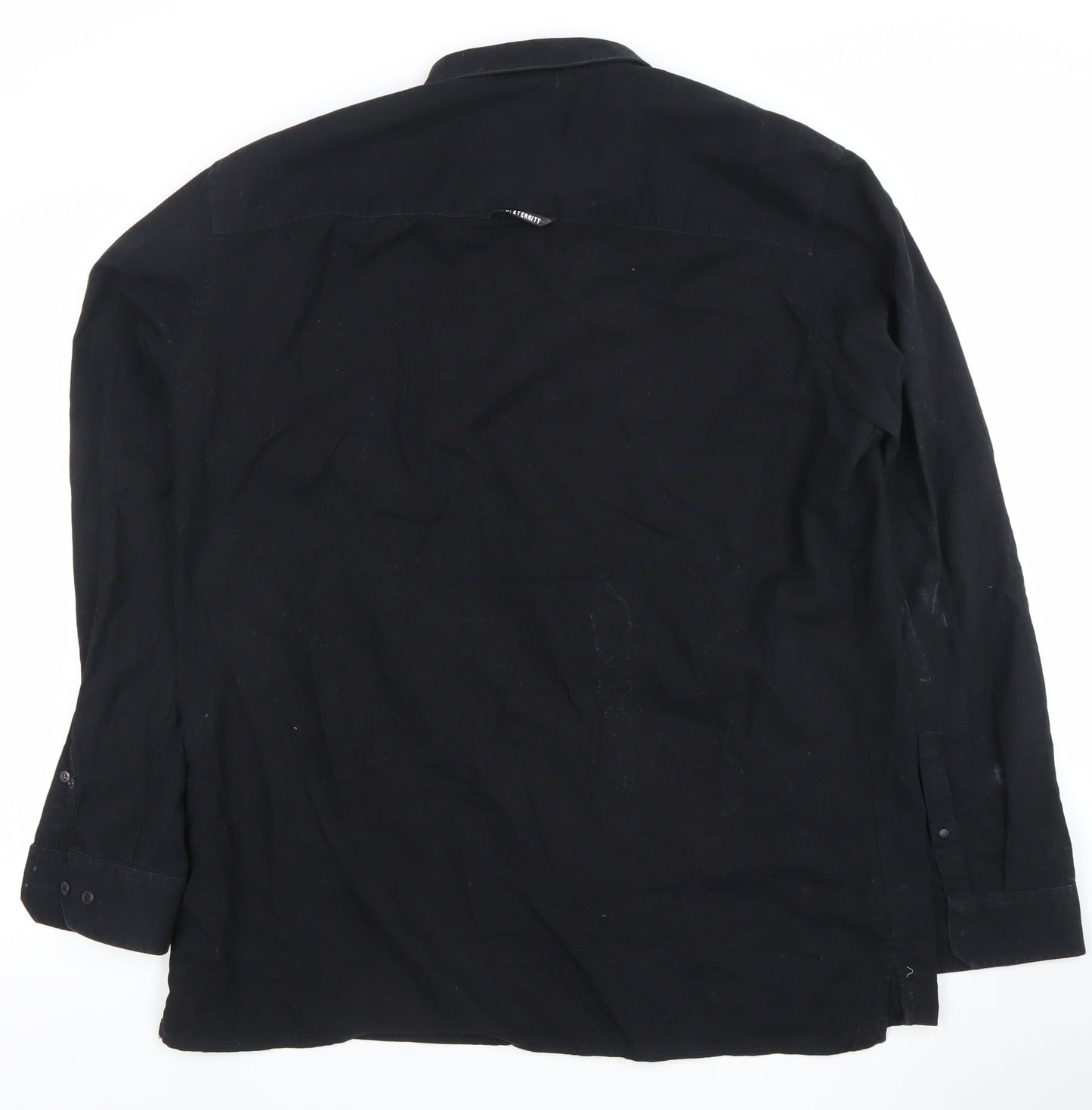 Jack & Jones Core Men's Black Slim Fit 2XL Long Sleeve Button-Up Shirt