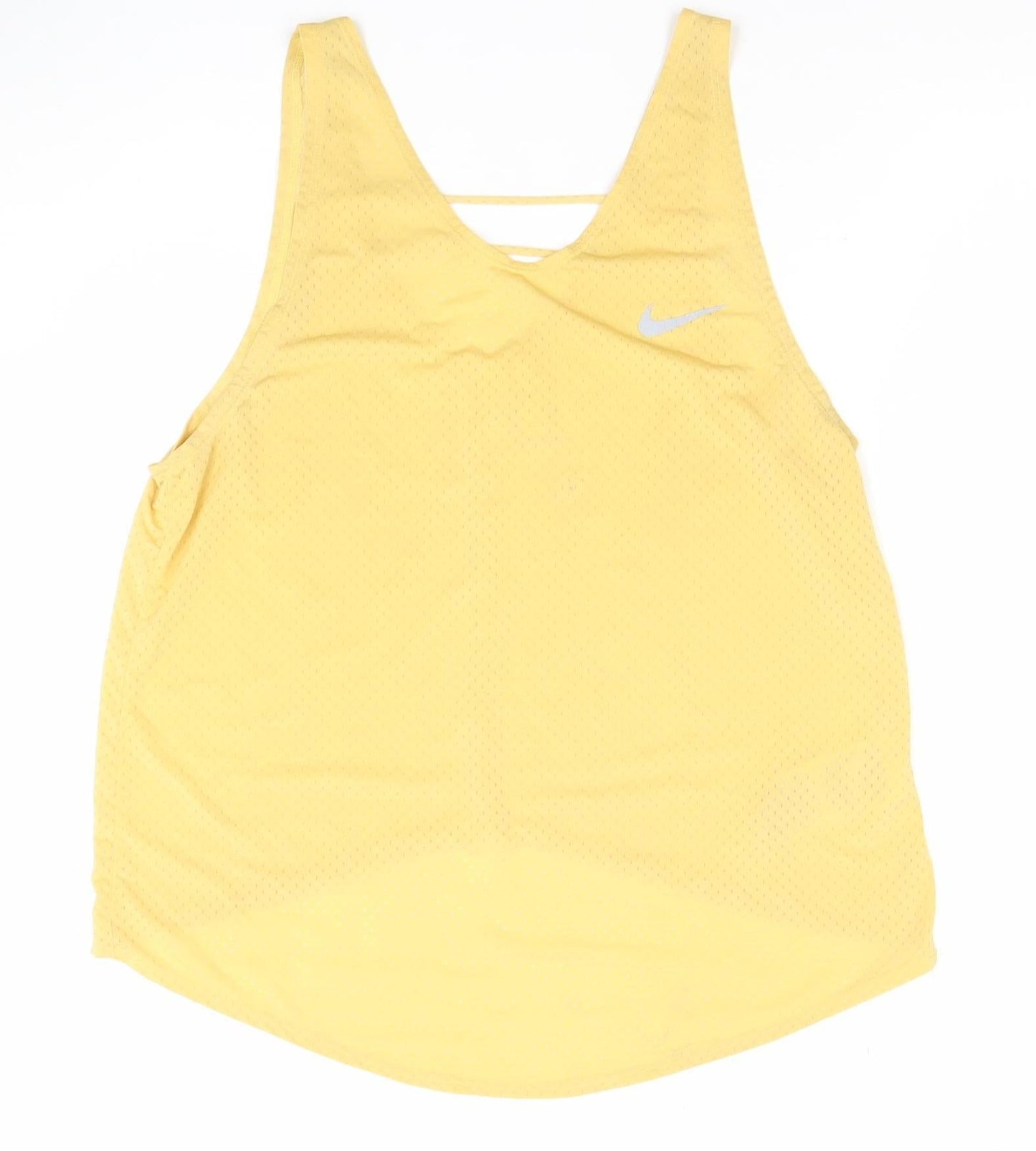 Nike Women's Yellow Running Dri-FIT Racerback Tank Top Size S