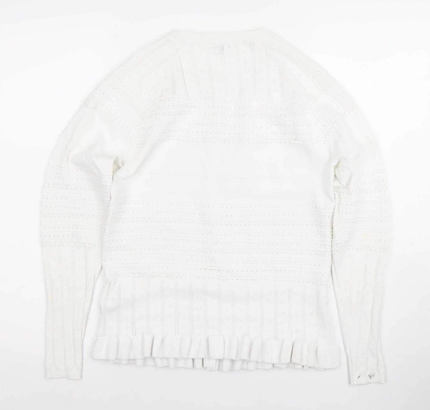 Guess Women's White Knit Button Cardigan Size 12