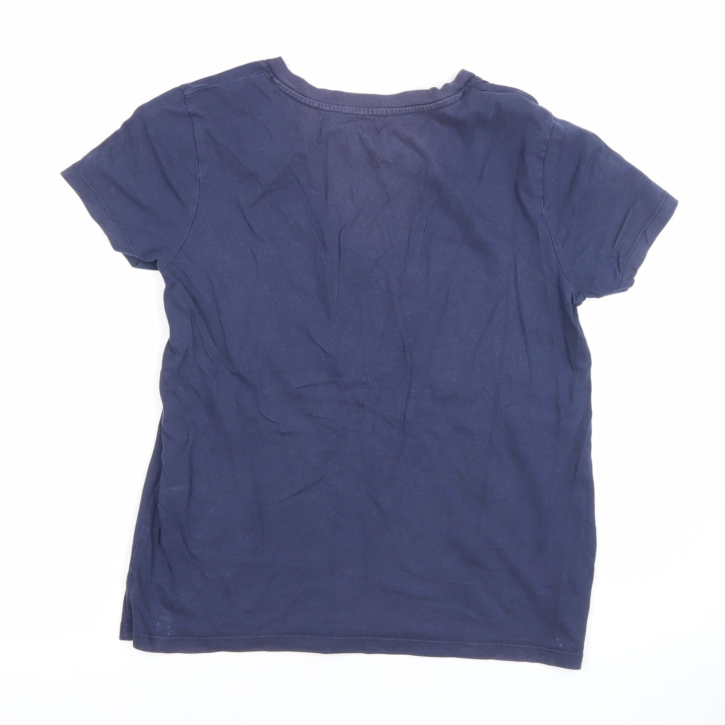 Levi's Womens Blue V-Neck Short Sleeve Cotton T-Shirt XS