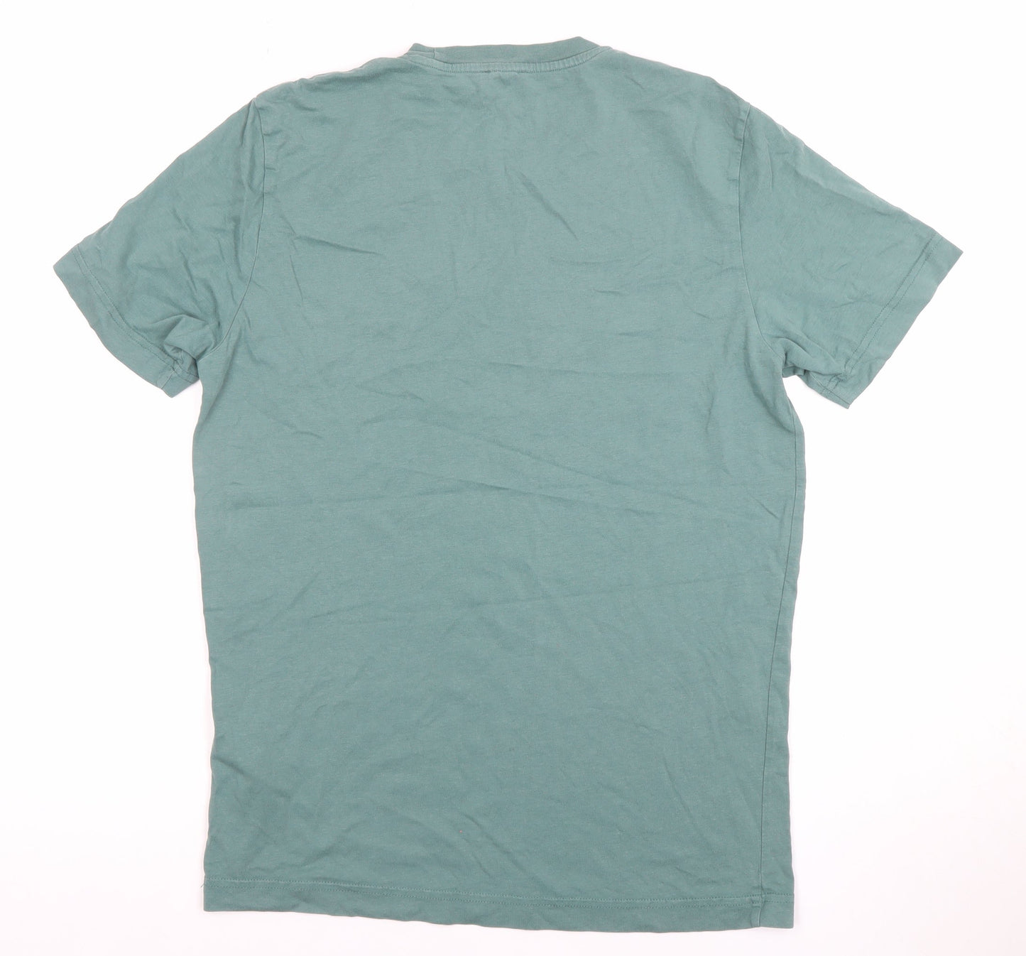 Diesel Men's Green Graphic Print Crew Neck Cotton T-Shirt Size S