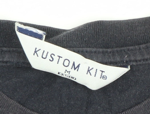 Kustom Kit Men's Black Medium Graphic Crew Neck T-Shirt
