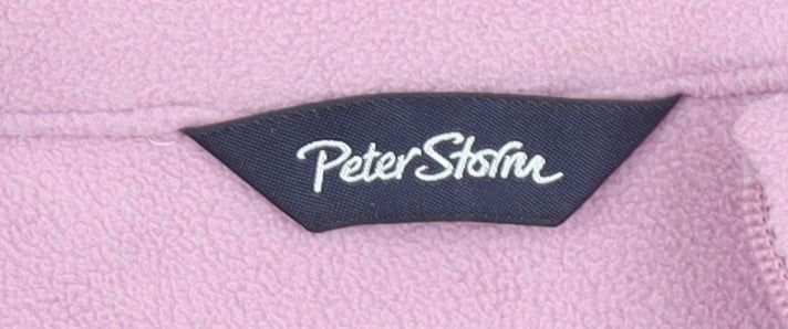 Peter Storm Womens Pink Fleece Full Zip Jacket Size 14