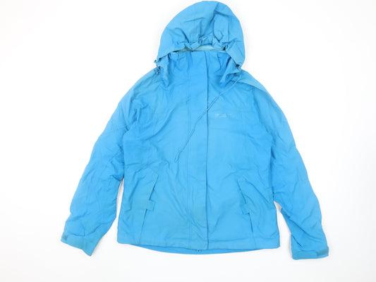 Mountain Warehouse Womens Blue 3-in-1 Waterproof Hooded Jacket UK 12