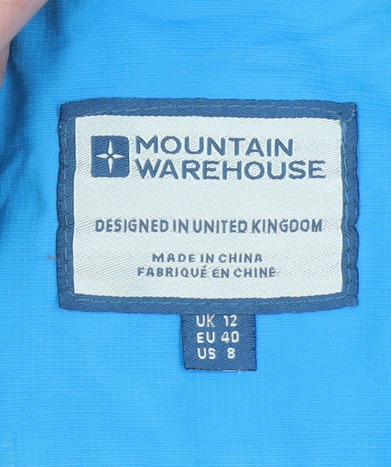 Mountain Warehouse Womens Blue 3-in-1 Waterproof Hooded Jacket UK 12