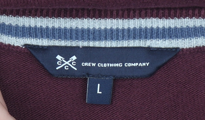 Crew Clothing Company Womens Red Cotton Crew Neck Jumper Size L