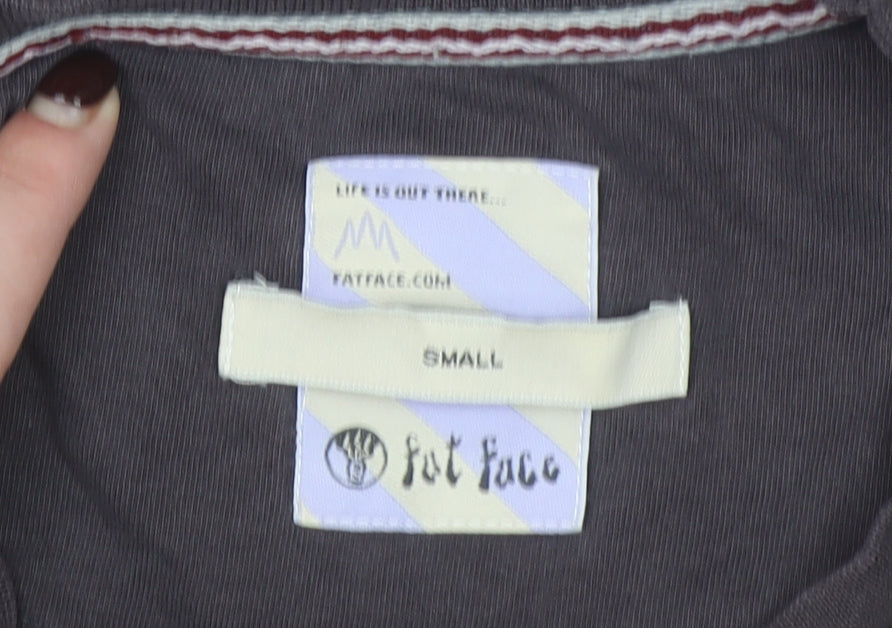 Fat Face Men's Grey Graphic Print Cotton Crew Neck T-Shirt Size S