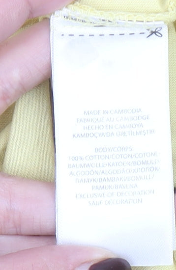 Ralph Lauren Men Yellow Cotton Crew Neck Short Sleeve T-Shirt M