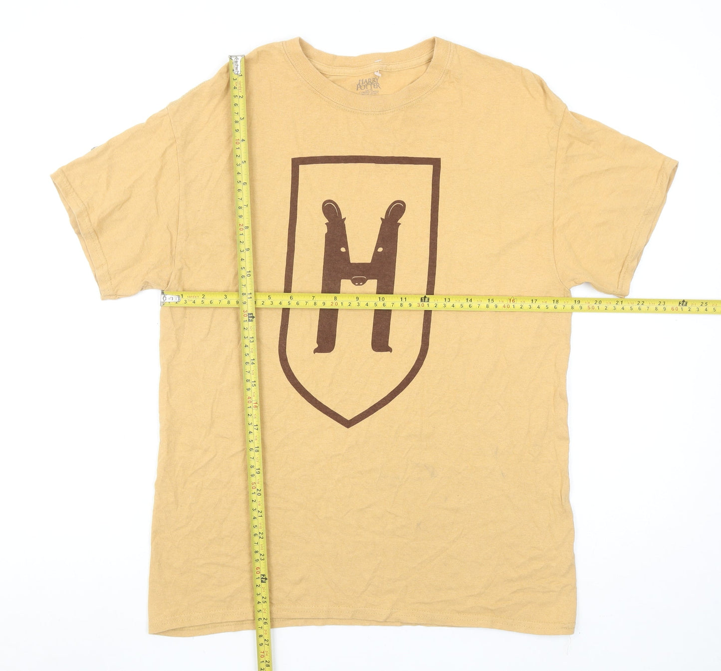 Harry Potter Men’s Beige Medium Graphic T-Shirt 100% Cotton