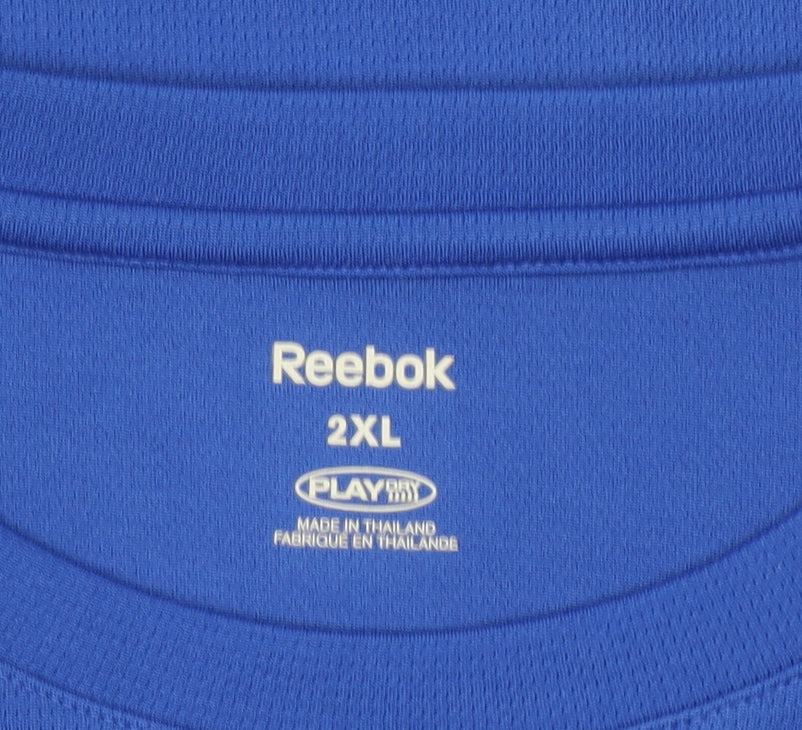 Reebok Men's Blue 2XL Athletic Performance Moisture Wicking T-Shirt