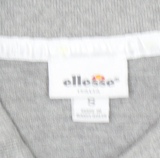Ellesse Men's Grey Short Sleeve Cotton Polo Shirt Size S