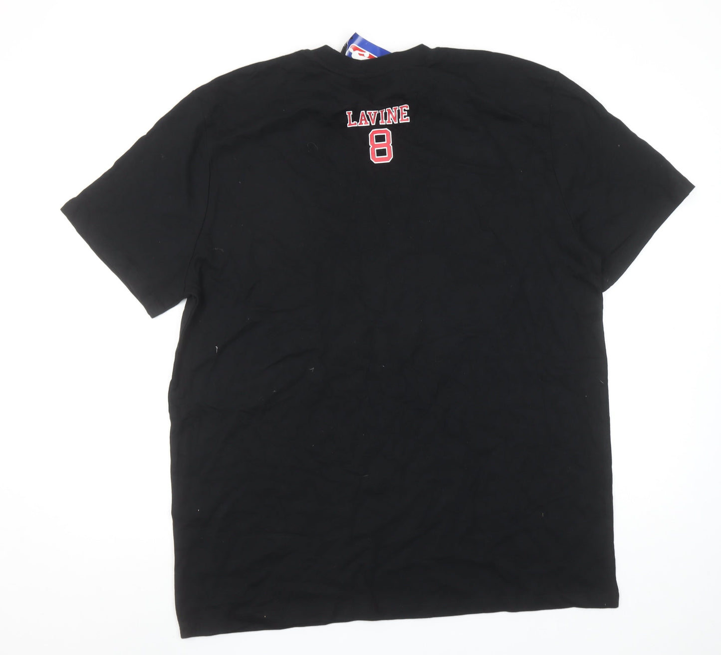 NBA Chicago Bulls Black 2XL Men's Graphic T-Shirt 100% Cotton