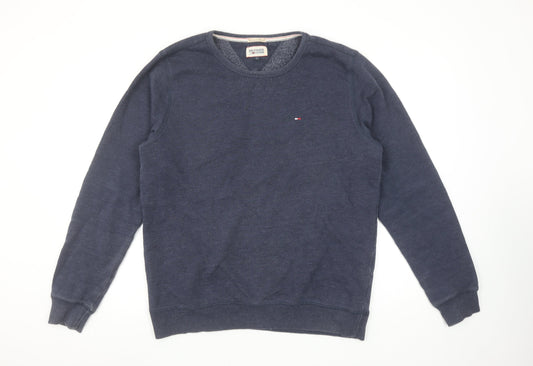 Tommy Hilfiger Mens Blue Crew Neck Pullover Sweatshirt Size L