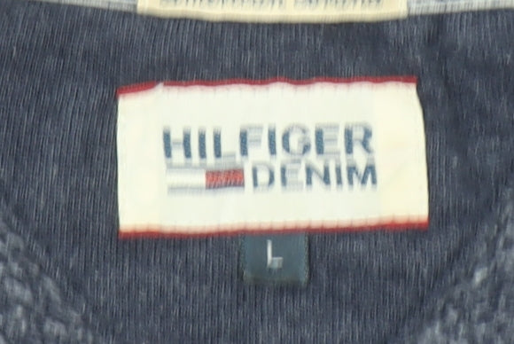 Tommy Hilfiger Mens Blue Crew Neck Pullover Sweatshirt Size L