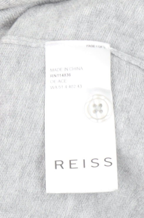 Reiss Men’s Grey 100% Cotton Short Sleeve Polo Shirt Size M