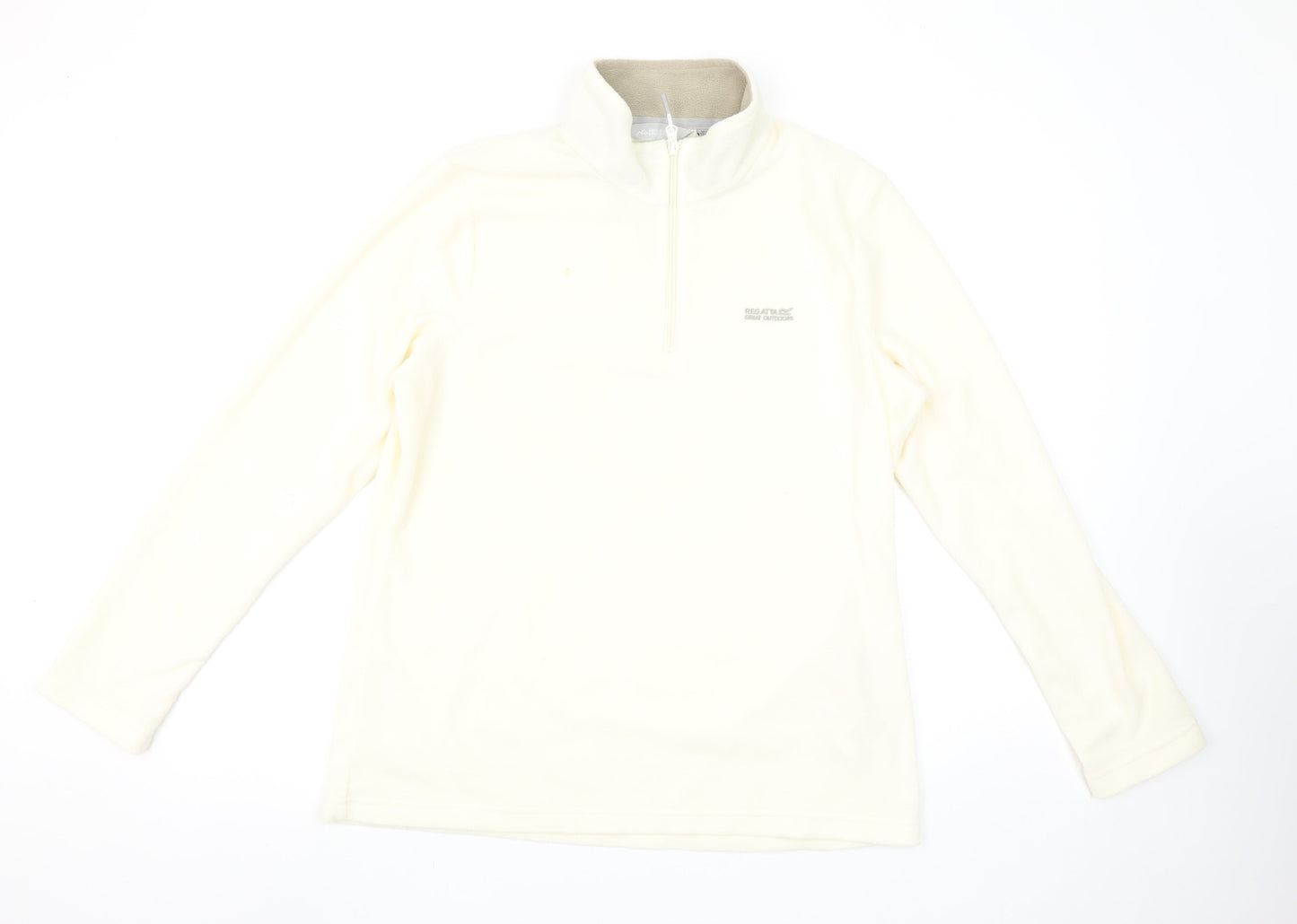 Regatta Women Ivory Fleece 1/4 Zip Pullover Sweatshirt UK 16