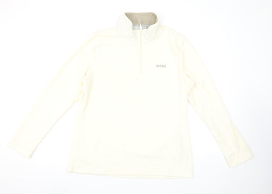 Regatta Women Ivory Fleece 1/4 Zip Pullover Sweatshirt UK 16