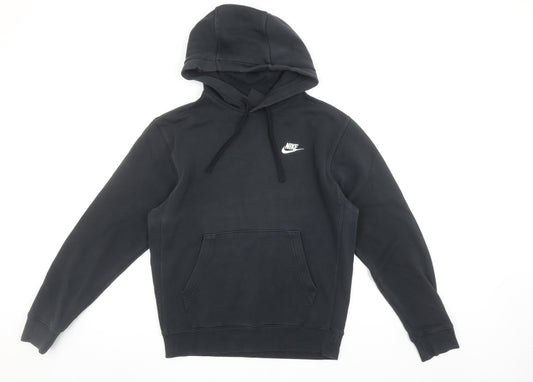 Nike Women's Black XS Pullover Hoodie Cotton Blend Kangaroo Pocket