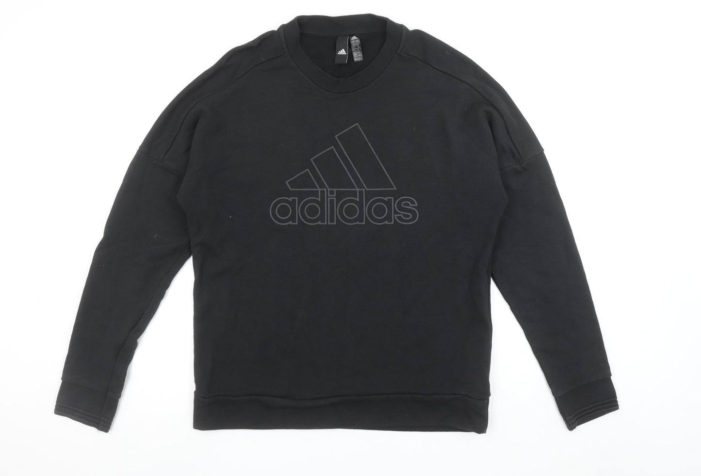 Adidas Women’s Black Cotton Pullover Sweatshirt Size L