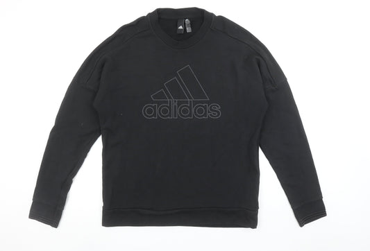 Adidas Women’s Black Cotton Pullover Sweatshirt Size L